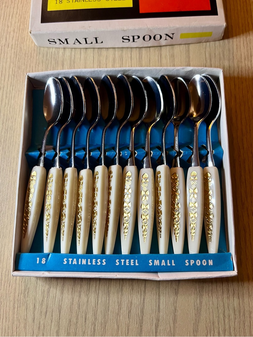 Vintage MCM White Gold Filigree Demitasse Espresso Spoons Set of 12
